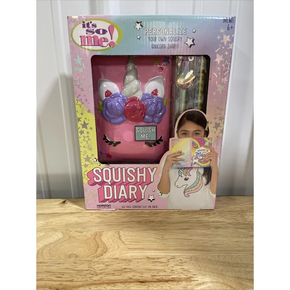 Its So Me Squishy Diary Personalize Your Own Unicorn Girl Kid Gift Set